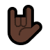 🤟🏿 love-you gesture: dark skin tone display on Windows